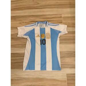 Adidas Argentina Messi 10 World Cup 2022 Champions Jersey Youth Size 12
